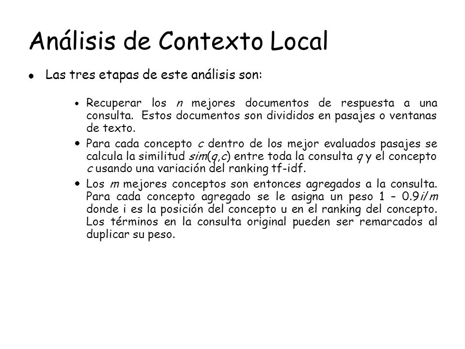 Análisis de Contexto Local