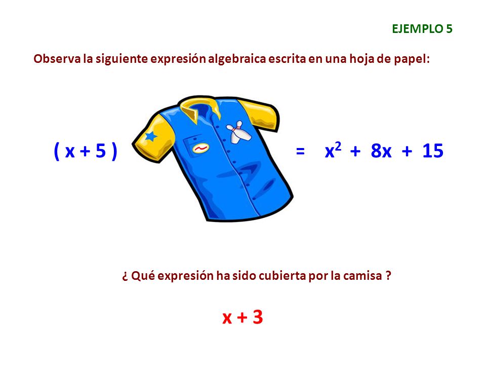¿ Qué expresión ha sido cubierta por la camisa