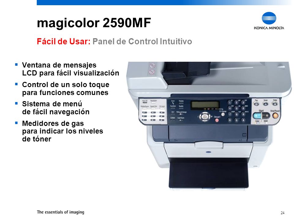 magicolor 2590MF Fácil de Usar: Panel de Control Intuitivo