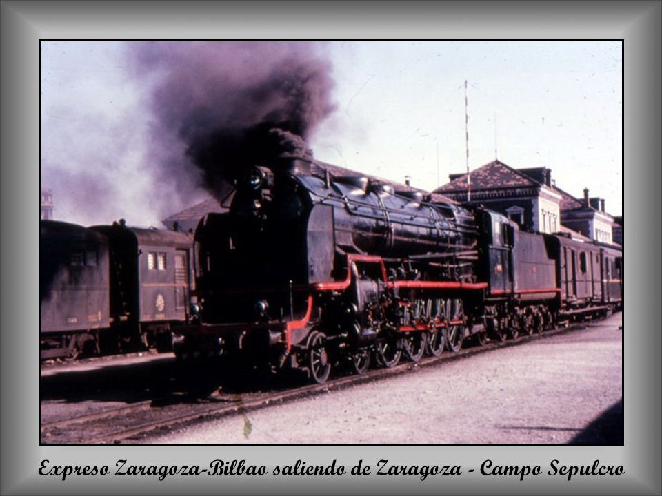 Expreso Zaragoza-Bilbao saliendo de Zaragoza - Campo Sepulcro