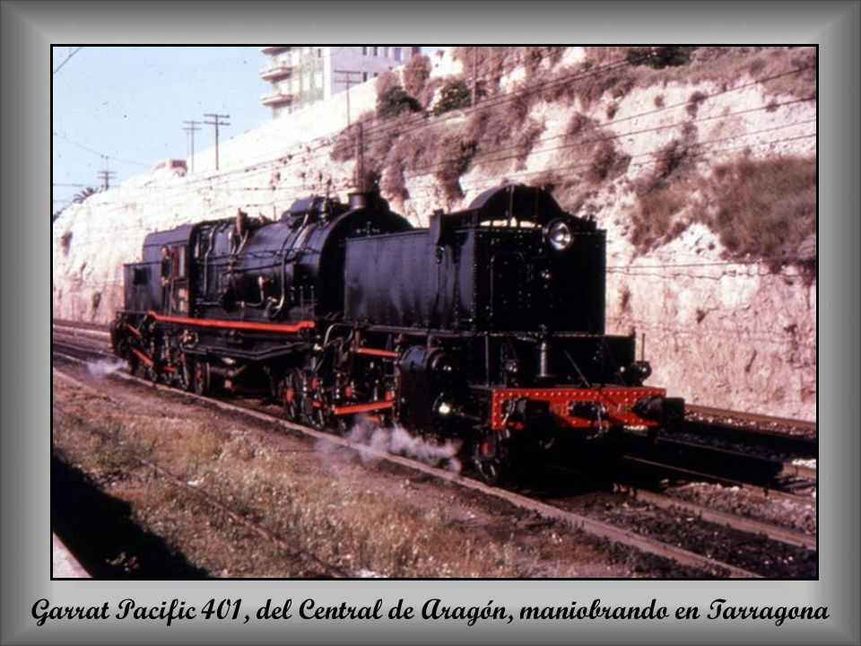 Garrat Pacific 401, del Central de Aragón, maniobrando en Tarragona