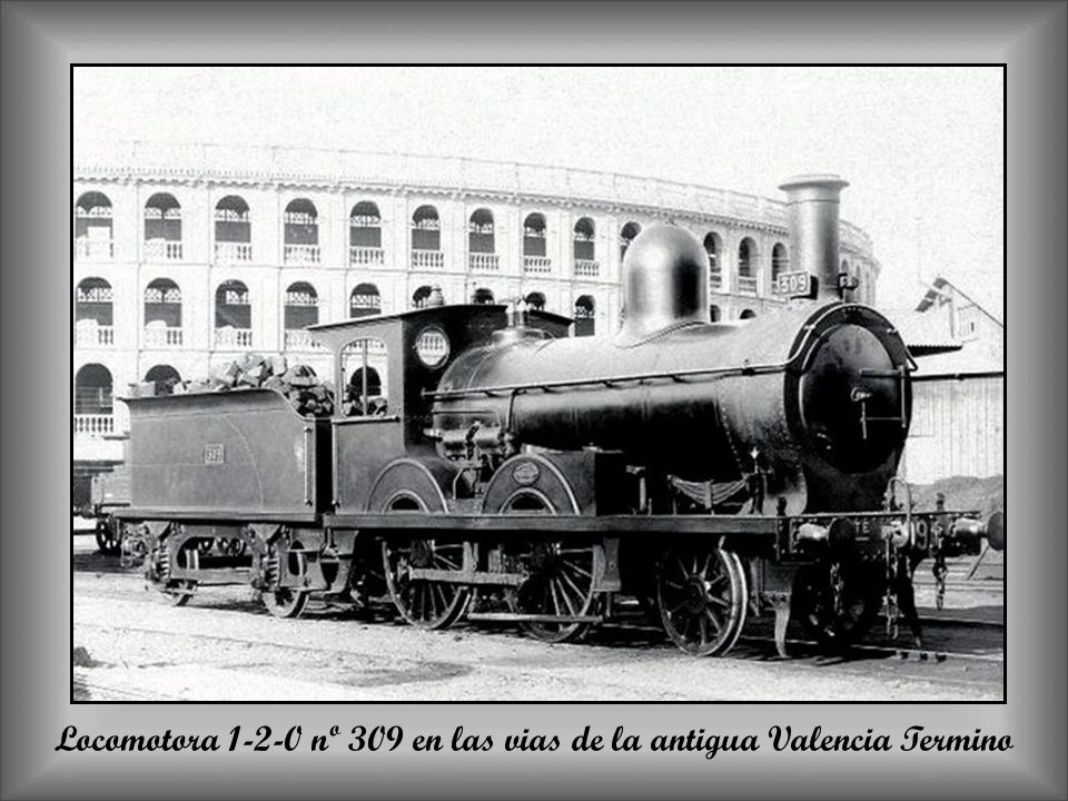 Locomotora nº 309 en las vias de la antigua Valencia Termino