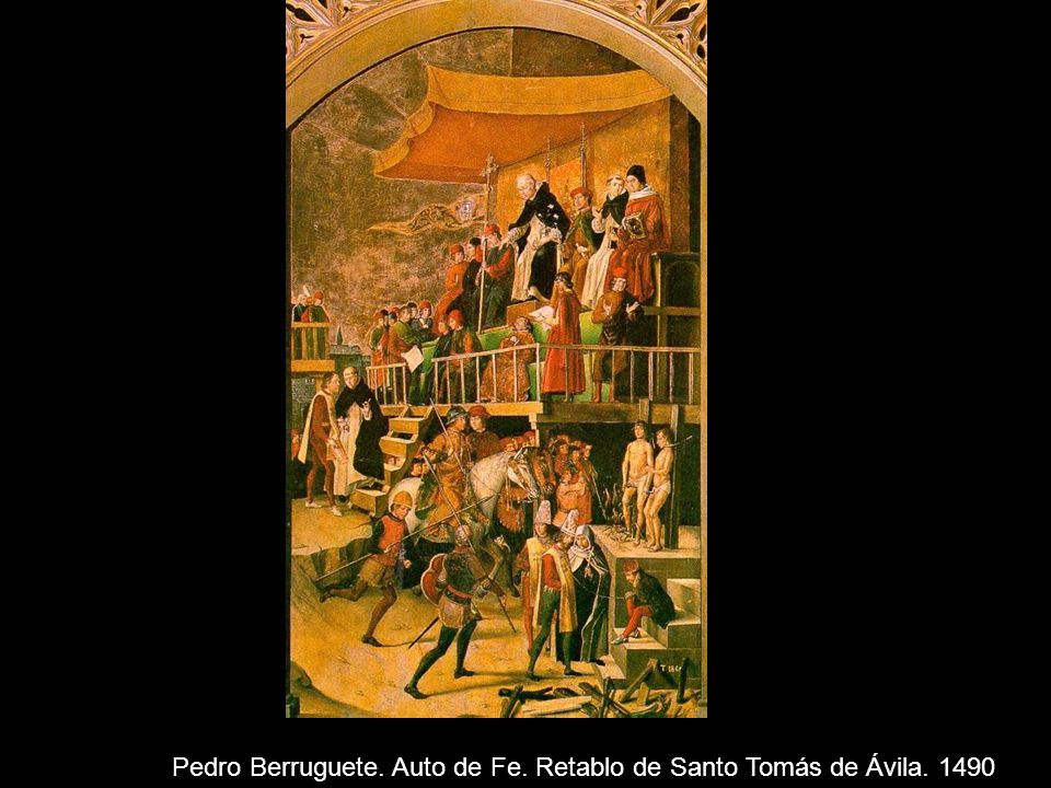 Pedro Berruguete. Auto de Fe. Retablo de Santo Tomás de Ávila. 1490