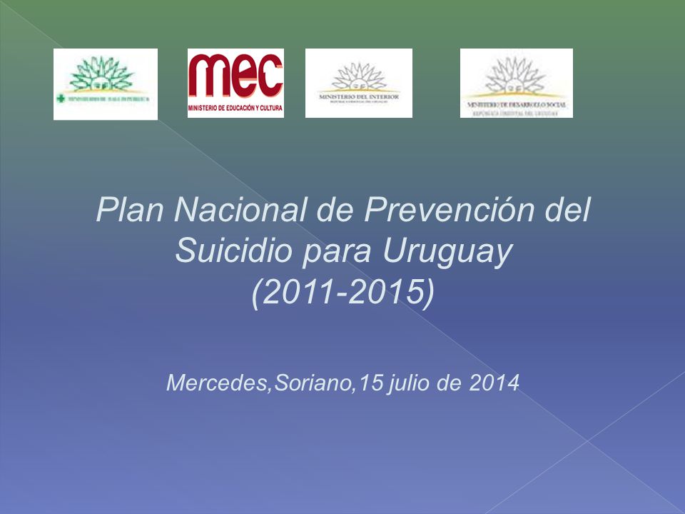 Plan Nacional de Prevención del Suicidio para Uruguay ( )