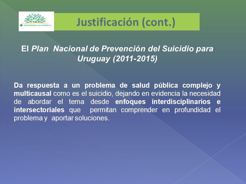 El Plan Nacional de Prevención del Suicidio para Uruguay ( )