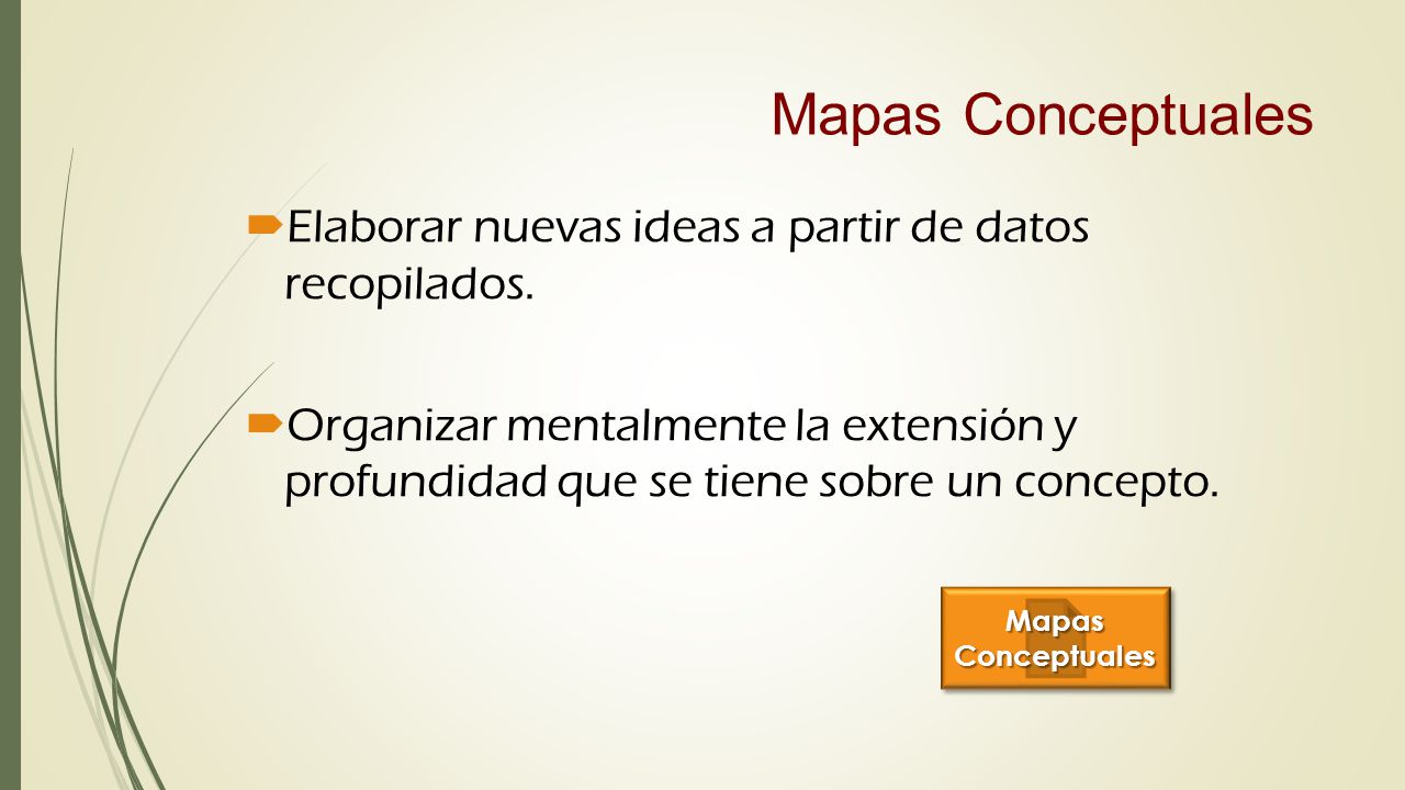 Mapas Conceptuales Elaborar nuevas ideas a partir de datos recopilados.