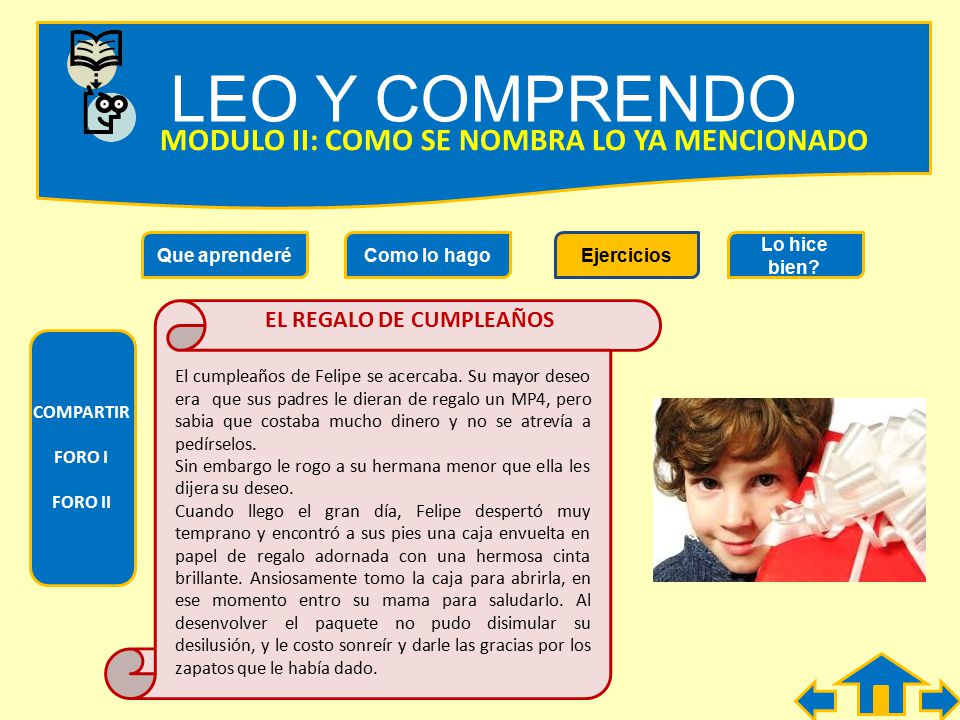 LEO Y COMPRENDO MODULO II: COMO SE NOMBRA LO YA MENCIONADO