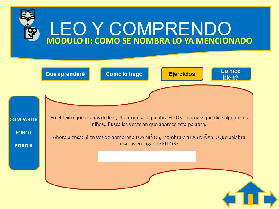 LEO Y COMPRENDO MODULO II: COMO SE NOMBRA LO YA MENCIONADO