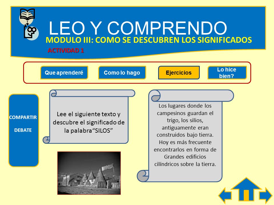 LEO Y COMPRENDO MODULO III: COMO SE DESCUBREN LOS SIGNIFICADOS