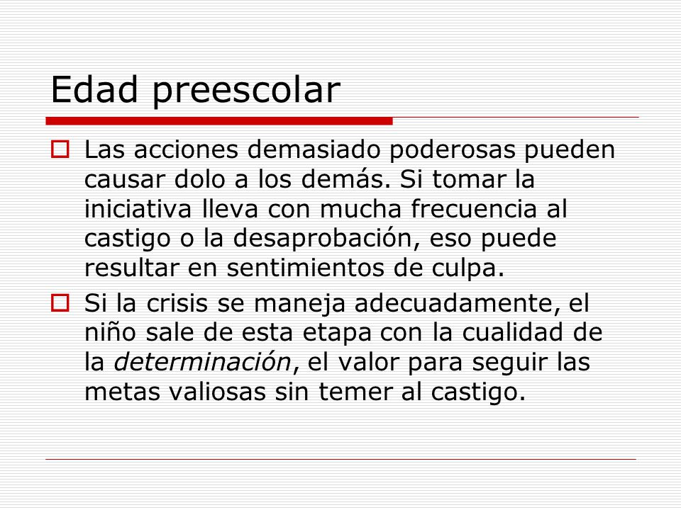 Edad preescolar