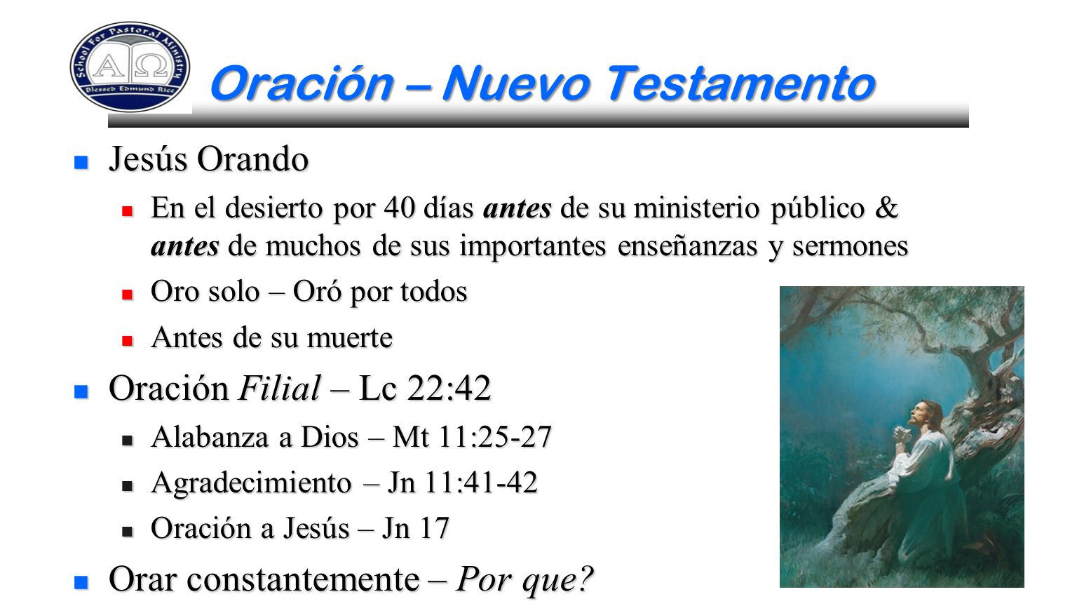 Oración – Nuevo Testamento