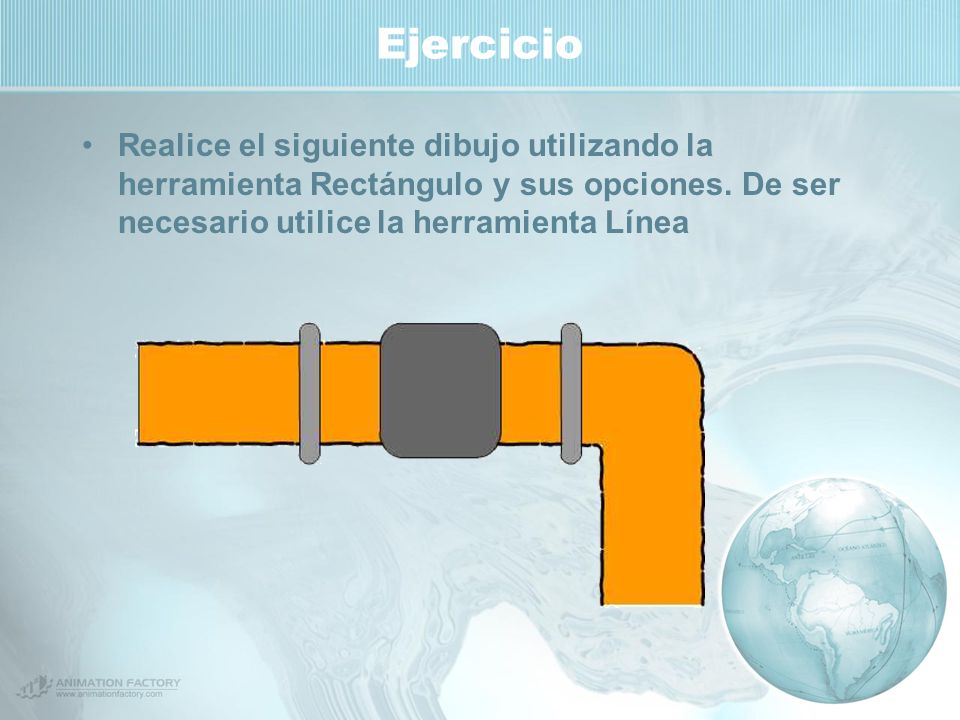 Ejercicio Realice el siguiente dibujo utilizando la herramienta Rectángulo y sus opciones.