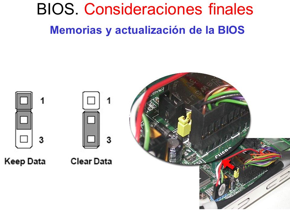BIOS. Consideraciones finales Memorias y actualización de la BIOS
