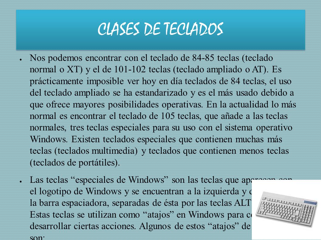 CLASES DE TECLADOS