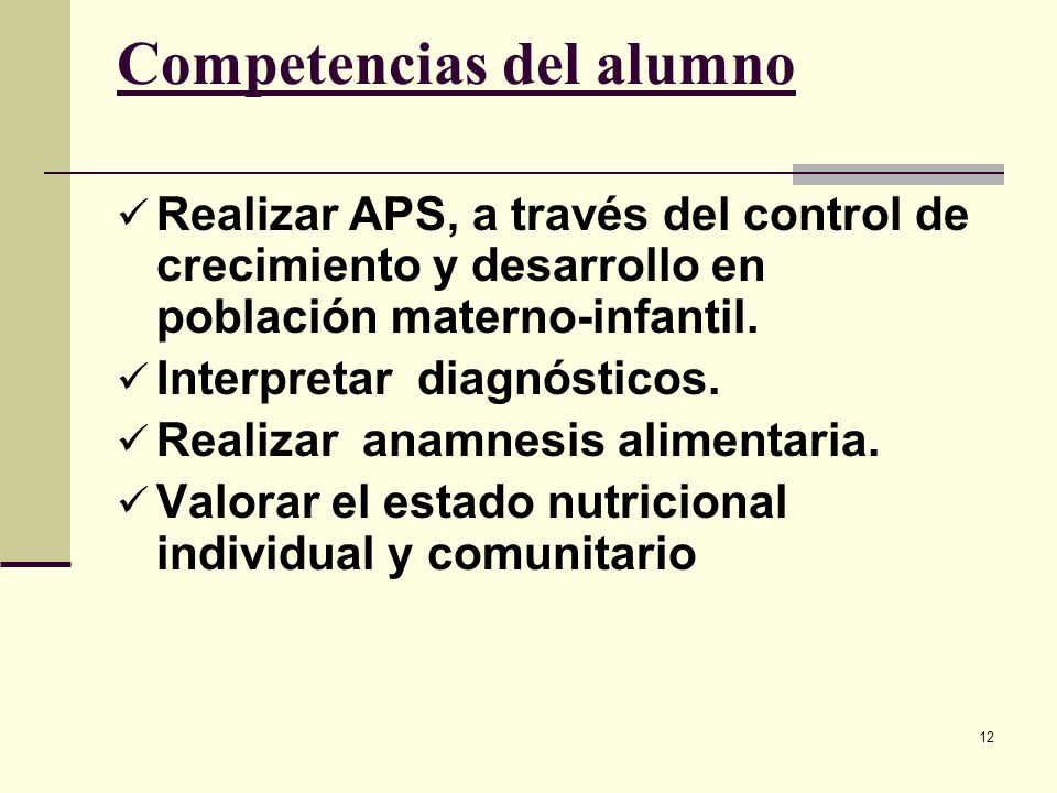 Competencias del alumno