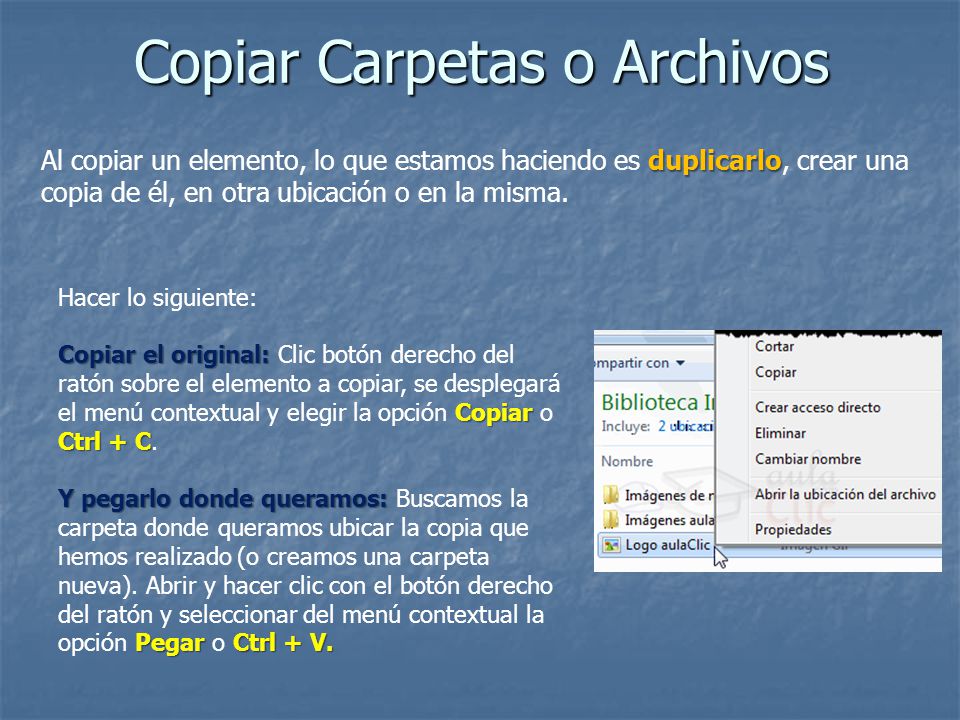 Copiar Carpetas o Archivos