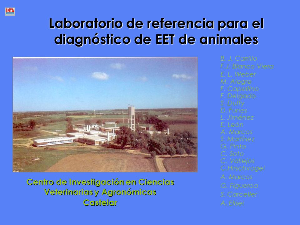 Laboratorio de referencia para el diagnóstico de EET de animales