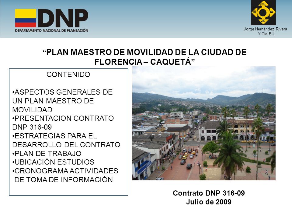 PLAN MAESTRO DE MOVILIDAD DE LA CIUDAD DE FLORENCIA – CAQUETÁ