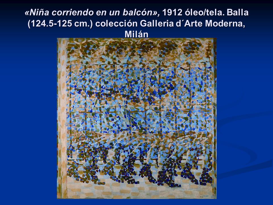 «Niña corriendo en un balcón», 1912 óleo/tela. Balla ( cm