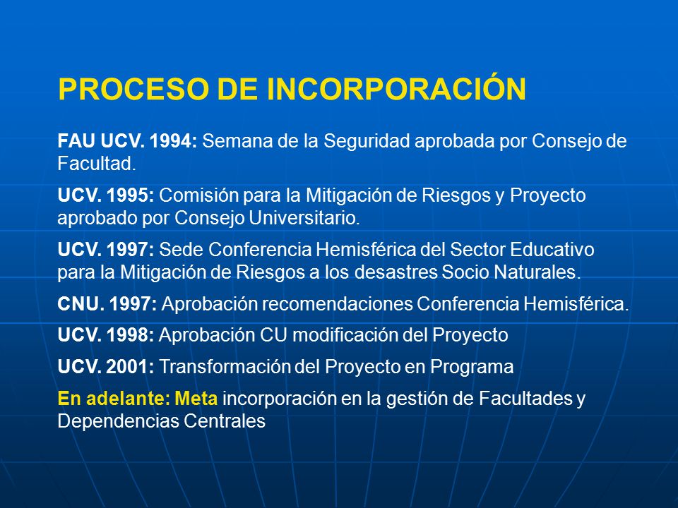 PROCESO DE INCORPORACIÓN