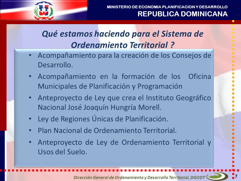 Qué estamos haciendo para el Sistema de Ordenamiento Territorial