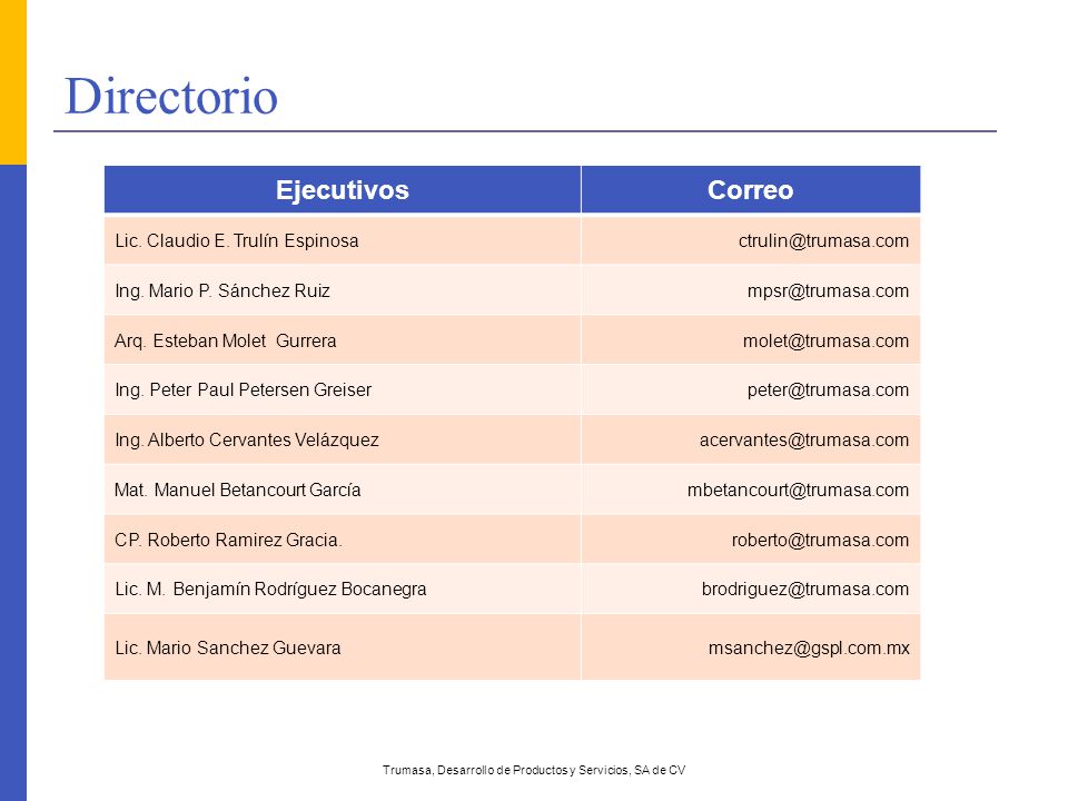 Trumasa, Desarrollo de Productos y Servicios, SA de CV