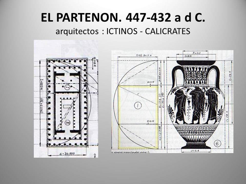 EL PARTENON a d C. arquitectos : ICTINOS - CALICRATES