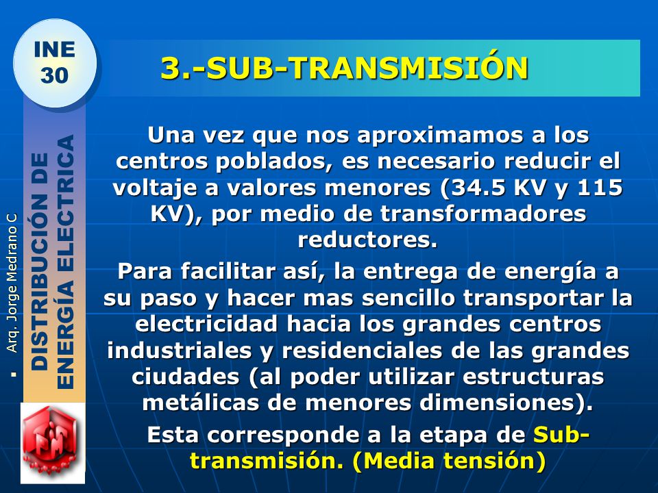 Esta corresponde a la etapa de Sub-transmisión. (Media tensión)