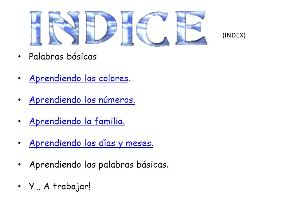 Aprendiendo los colores. Aprendiendo los números.
