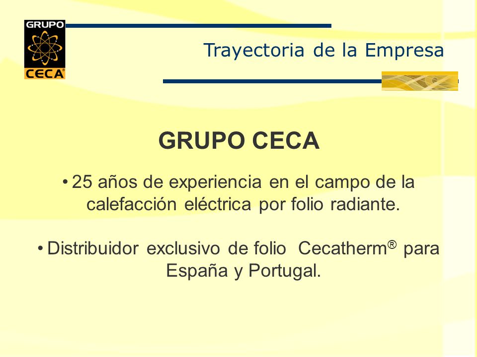 Distribuidor exclusivo de folio Cecatherm® para España y Portugal.