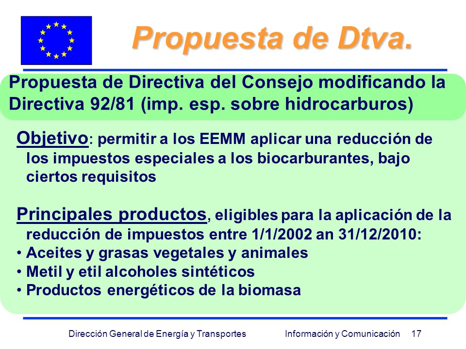 Propuesta de Dtva. Propuesta de Directiva del Consejo modificando la Directiva 92/81 (imp. esp. sobre hidrocarburos)