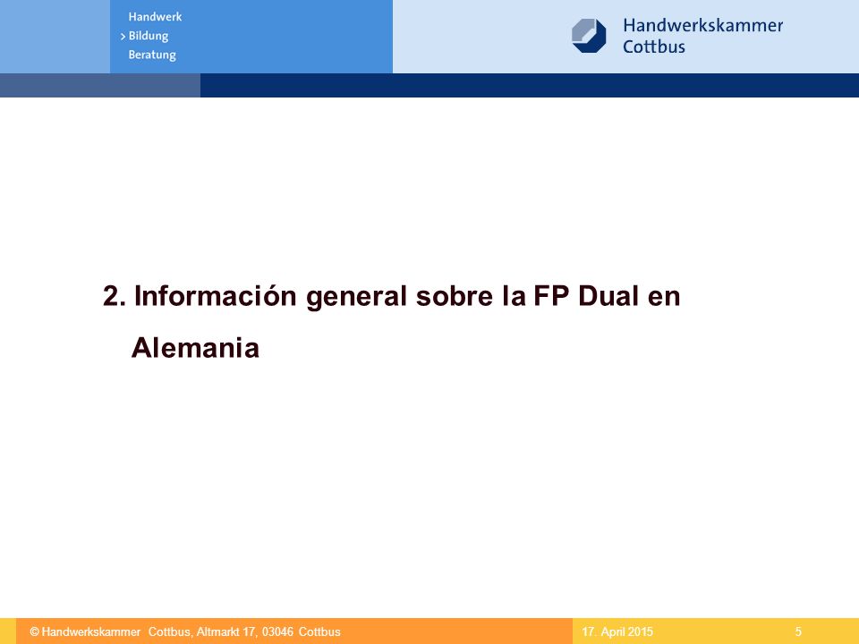 2. Información general sobre la FP Dual en …Alemania