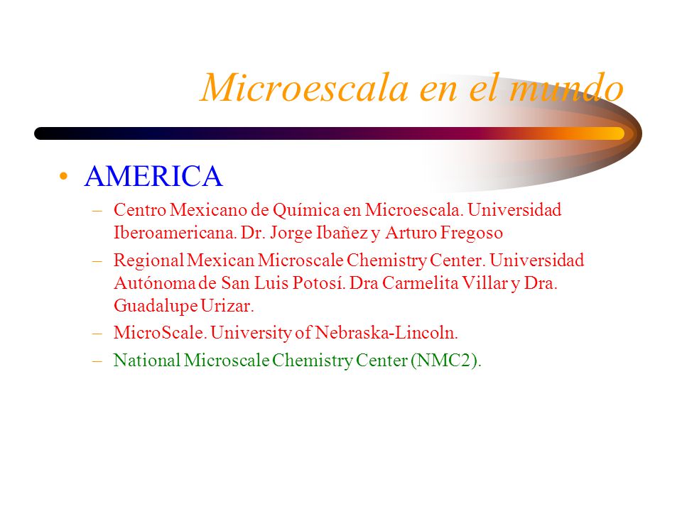 Microescala en el mundo