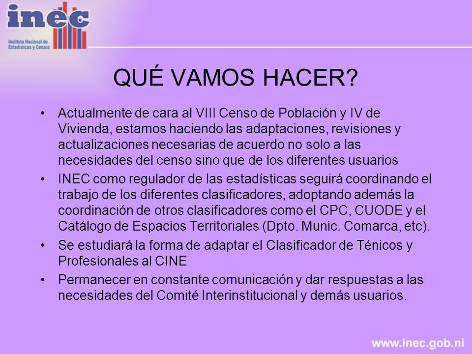 QUÉ VAMOS HACER