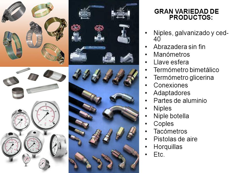 GRAN VARIEDAD DE PRODUCTOS: