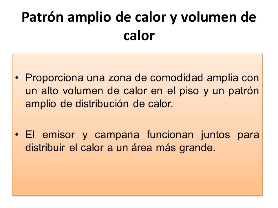 Patrón amplio de calor y volumen de calor
