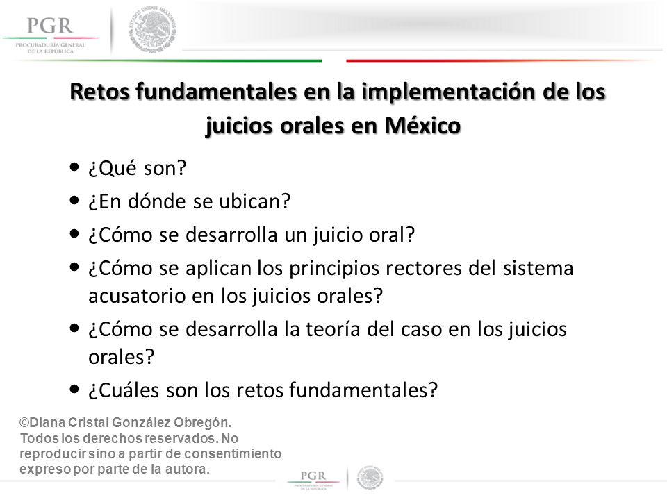Retos fundamentales en la implementación de los juicios orales en México