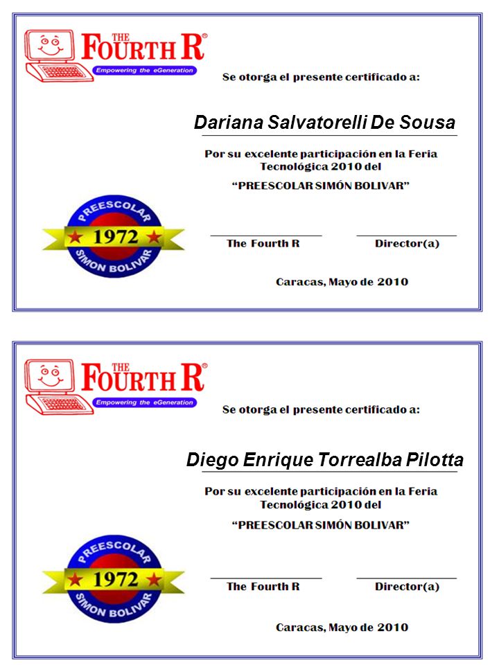 Dariana Salvatorelli De Sousa Diego Enrique Torrealba Pilotta