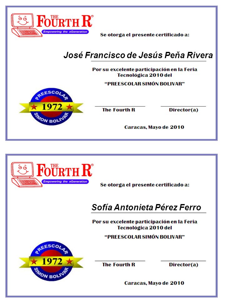 José Francisco de Jesús Peňa Rivera Sofía Antonieta Pérez Ferro