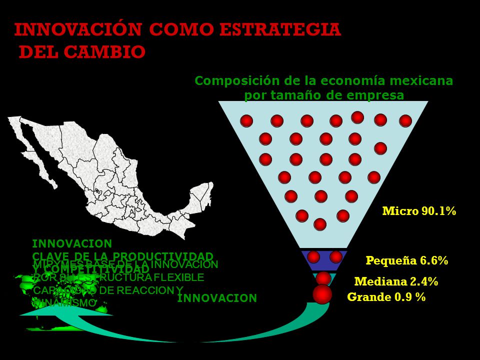 Composición de la economía mexicana por tamaño de empresa