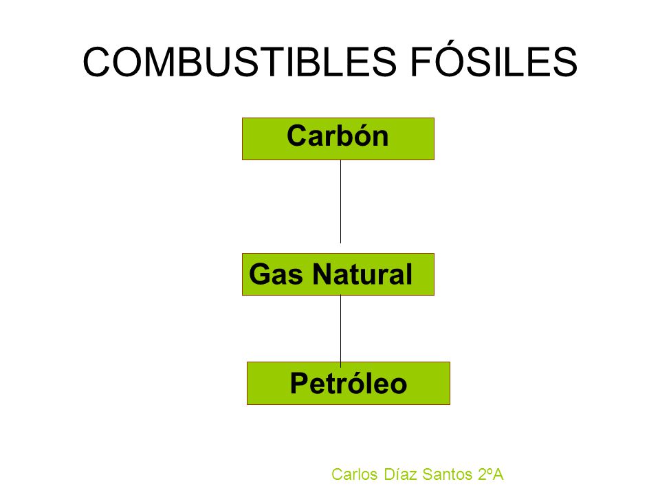 COMBUSTIBLES FÓSILES Carbón Gas Natural Petróleo