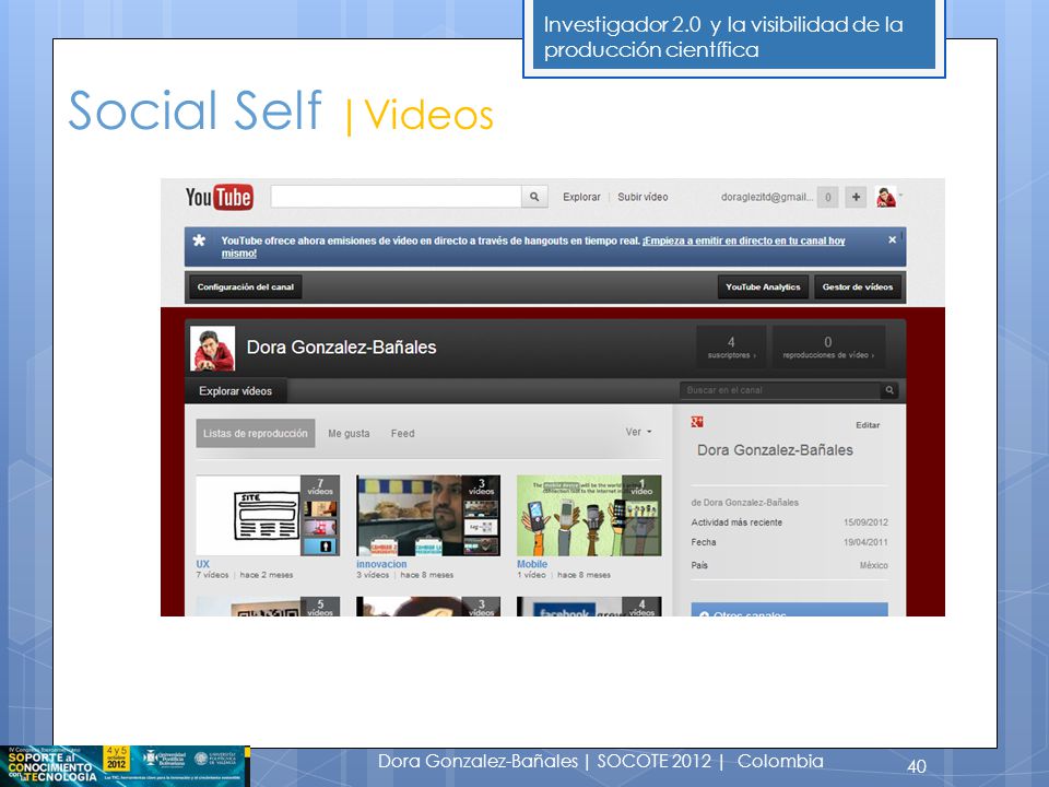 Social Self |Videos Dora Gonzalez-Bañales | SOCOTE 2012 | Colombia