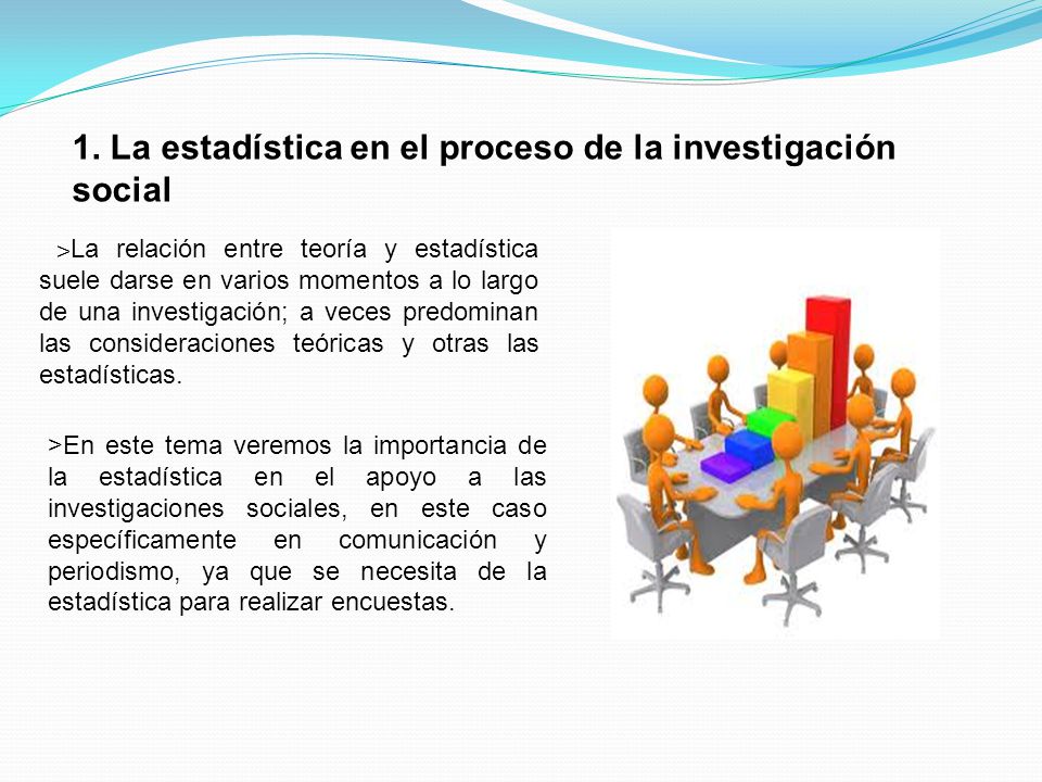 1. La estadística en el proceso de la investigación social