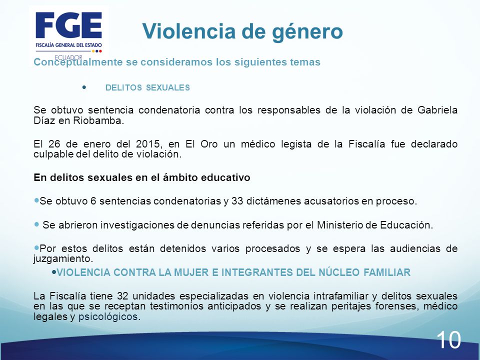 Violencia de género Conceptualmente se consideramos los siguientes temas. DELITOS SEXUALES.
