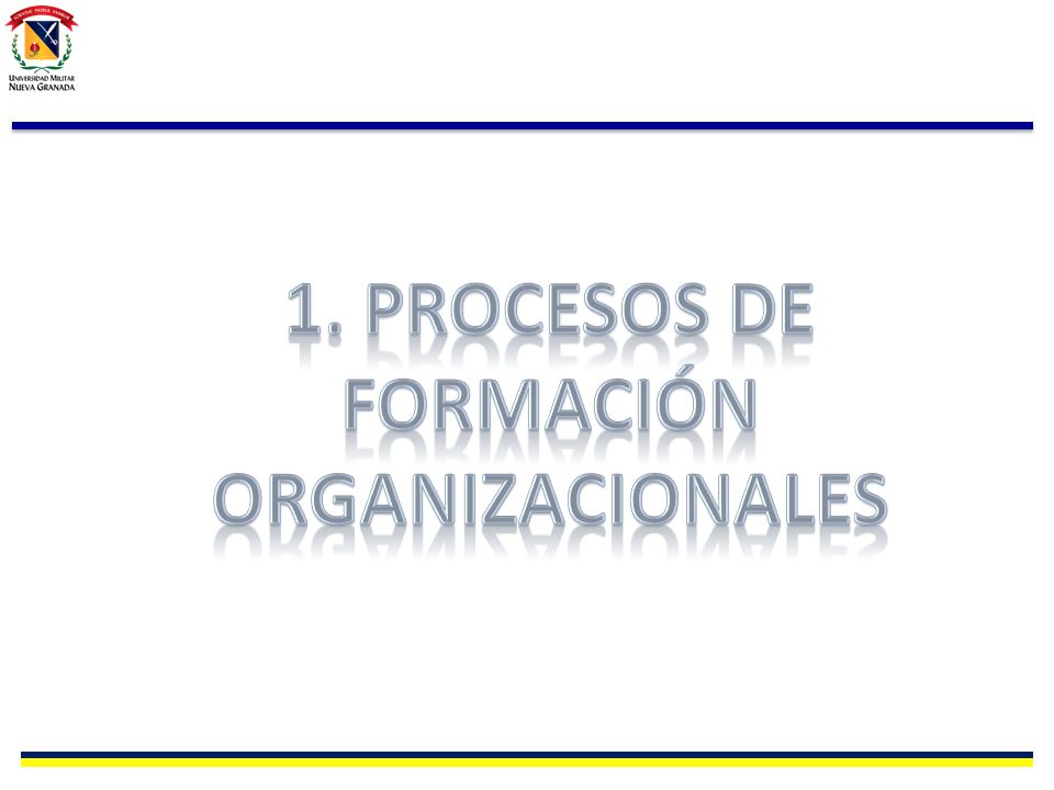1. Procesos de formación organizacionales