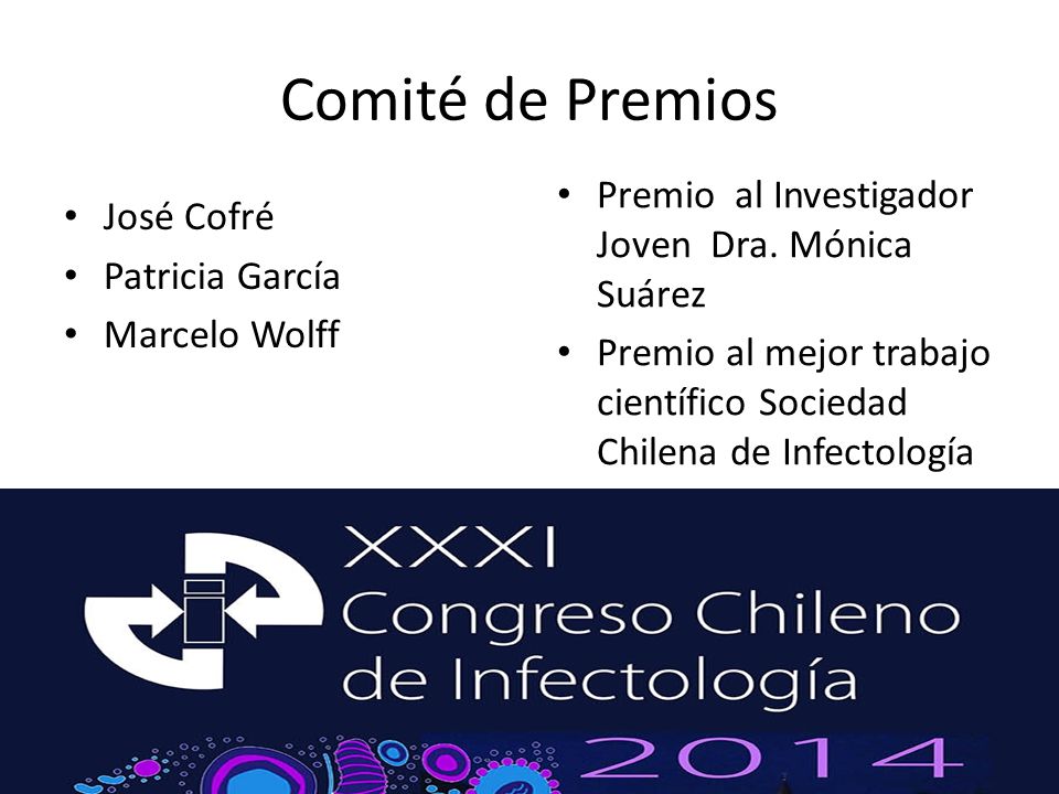 Comité de Premios Premio al Investigador Joven Dra. Mónica Suárez