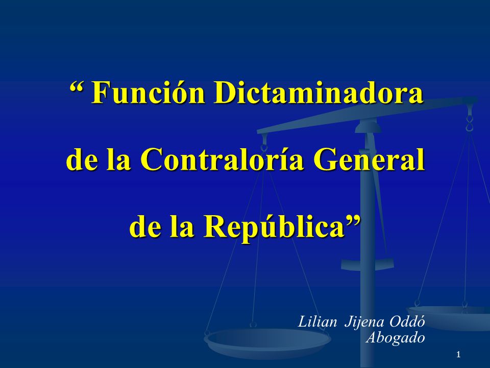 Función Dictaminadora de la Contraloría General de la República
