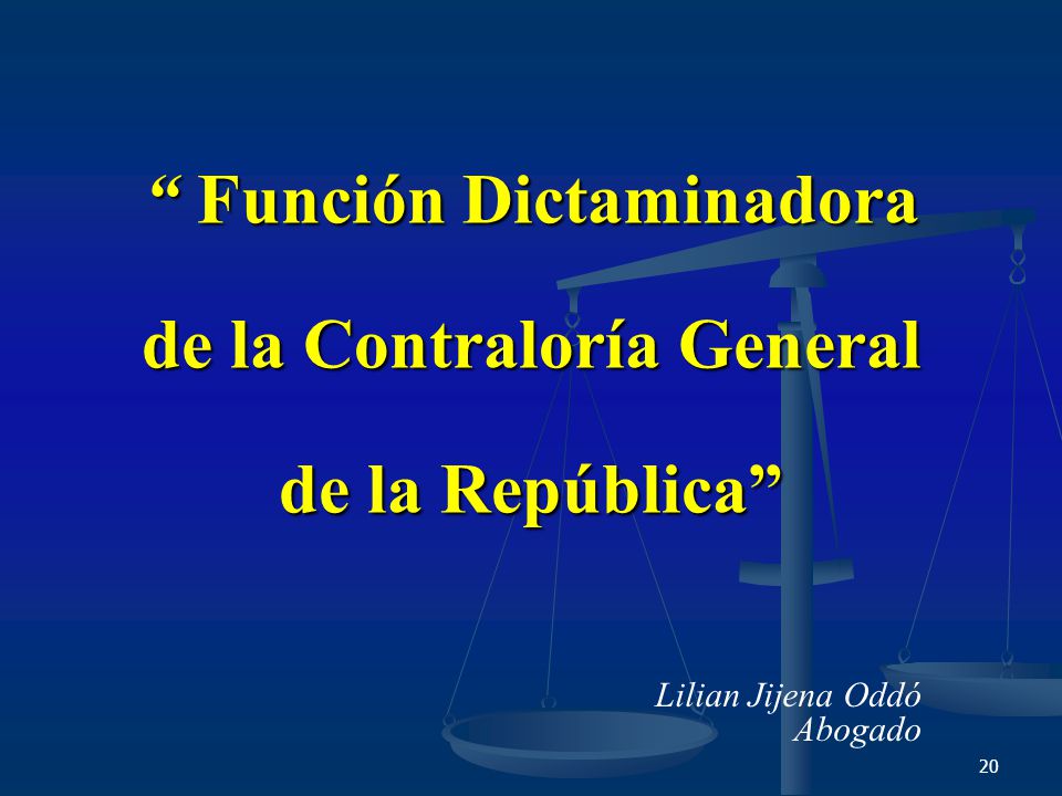 Función Dictaminadora de la Contraloría General de la República