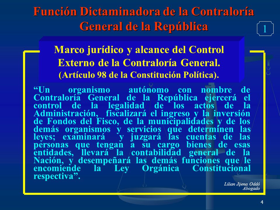 Función Dictaminadora de la Contraloría General de la República