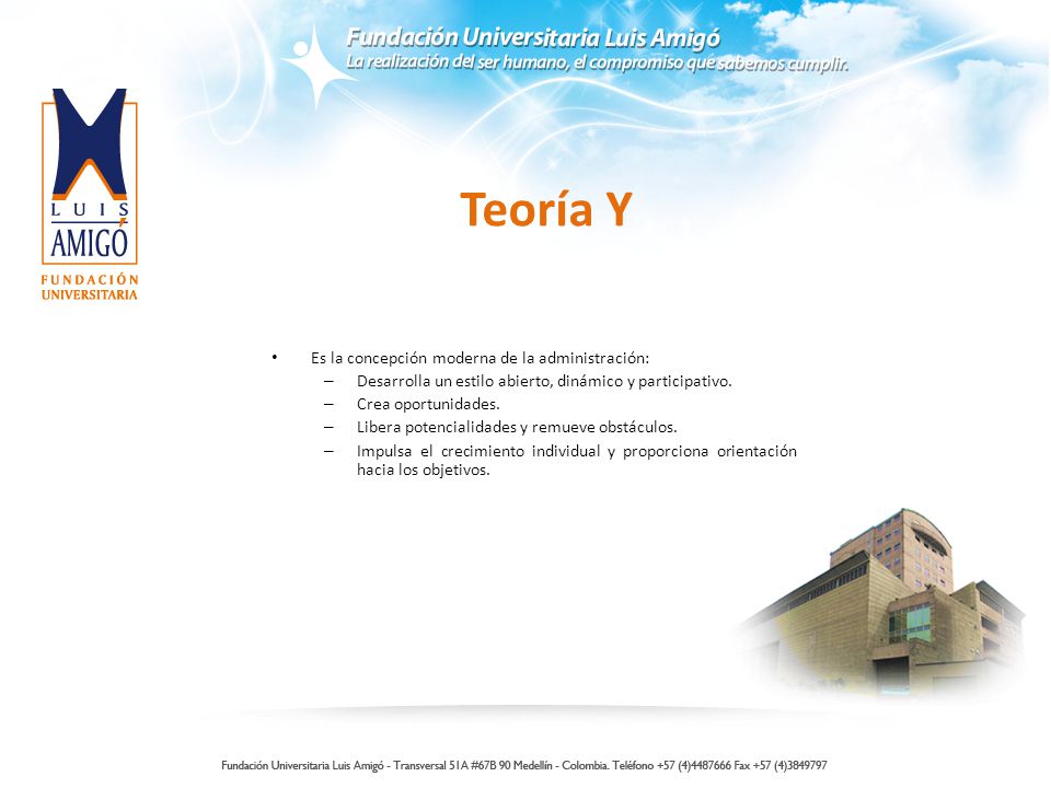 Teoría Y Es la concepción moderna de la administración: